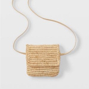 Club Monaco Raffia convertible cross body